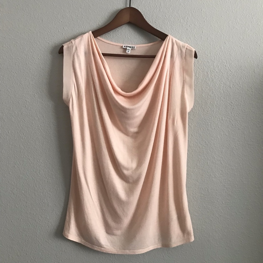 Express | Blush Drop Neckline Blouse | Size XS